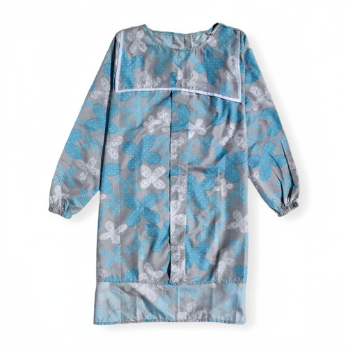 شومیز زنانه طرحدار طوسی روشن – پارچه نخی، مناسب فصل گرما